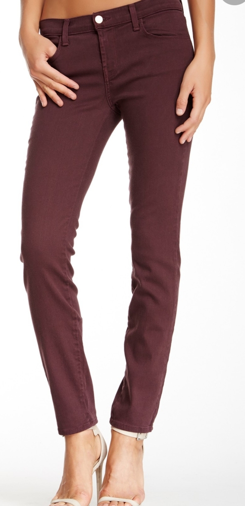 LAST CHANCE! CLOSET CLOSING! J Brand 485 Mid-Rise Skinny Luxe Sateen Pinot 24